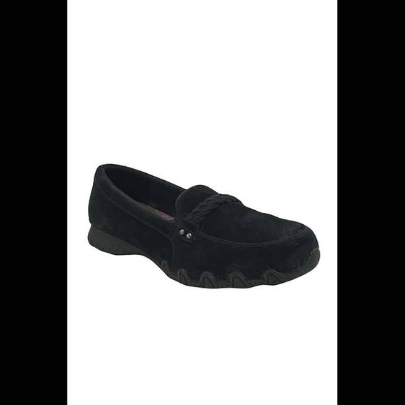 Skechers Suede Slip-On Shoes Bikers Melbourne Black - Medium - Picture 2 of 5